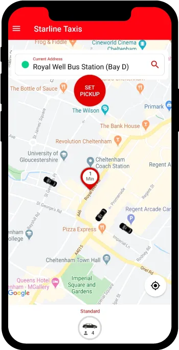 Book Via App - Starline Taxis